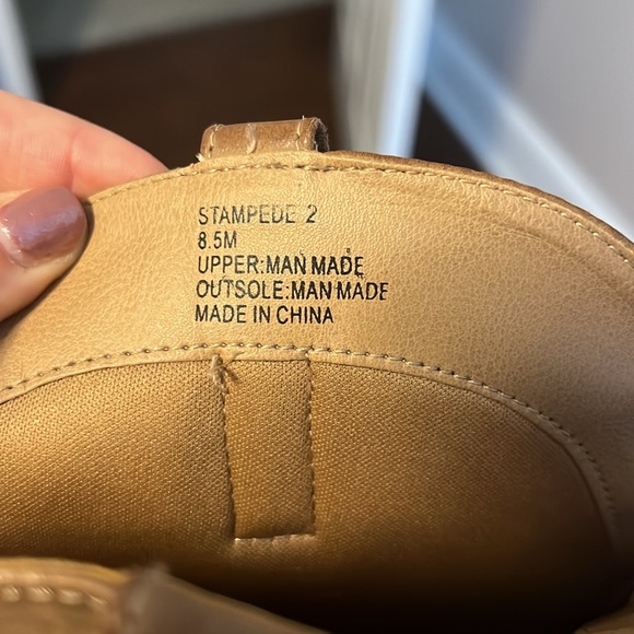 Coconuts by Matisse Women's Stampede Western Cowboy Boot Cognac Tan and Teal - Picture 8 of 8